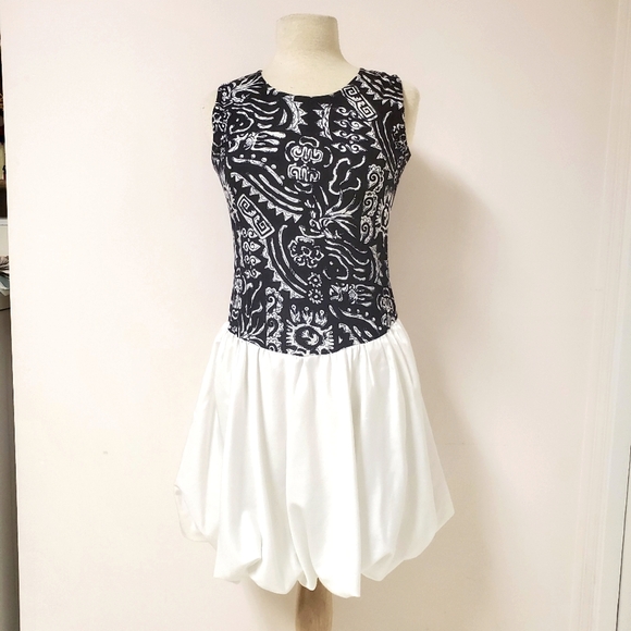 80s Cropped Jacket & Dropped Waist Balloon Dress 2-Piece Set - Picture 5 of 6